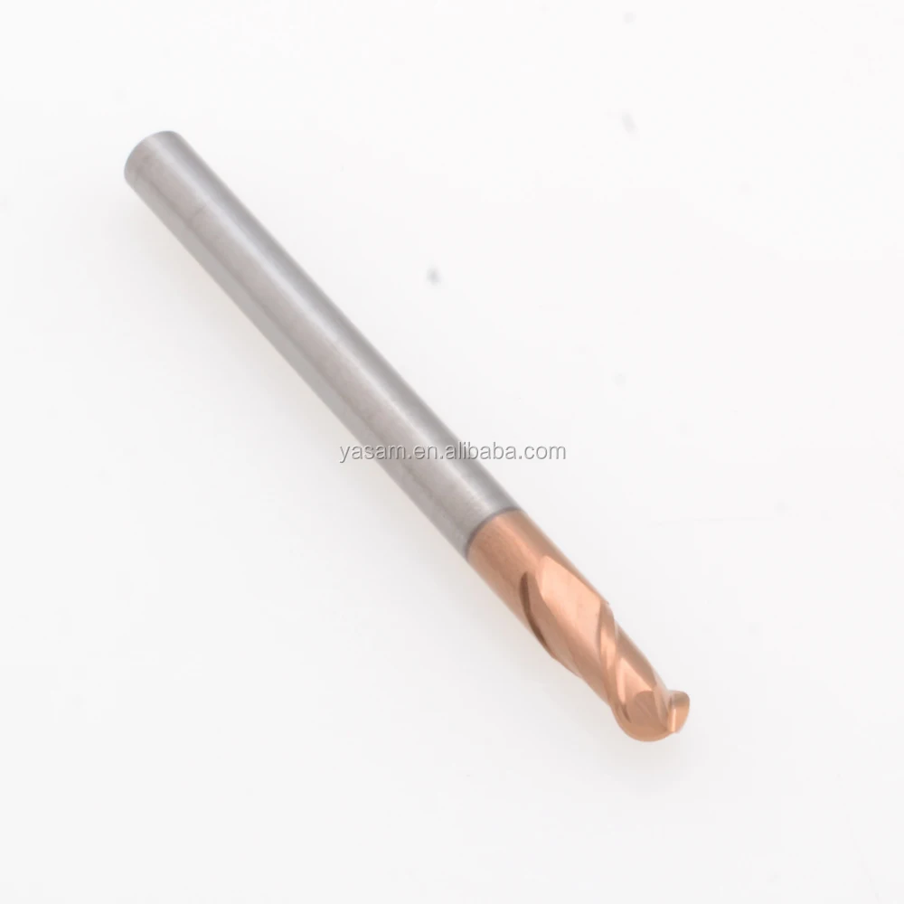SLONS S100 for steel under 55HRC R0.5mm R0.75 R1mm R1.25 R1.5 R2 CNC milling cutter Tungsten solid carbide ball nose end mill