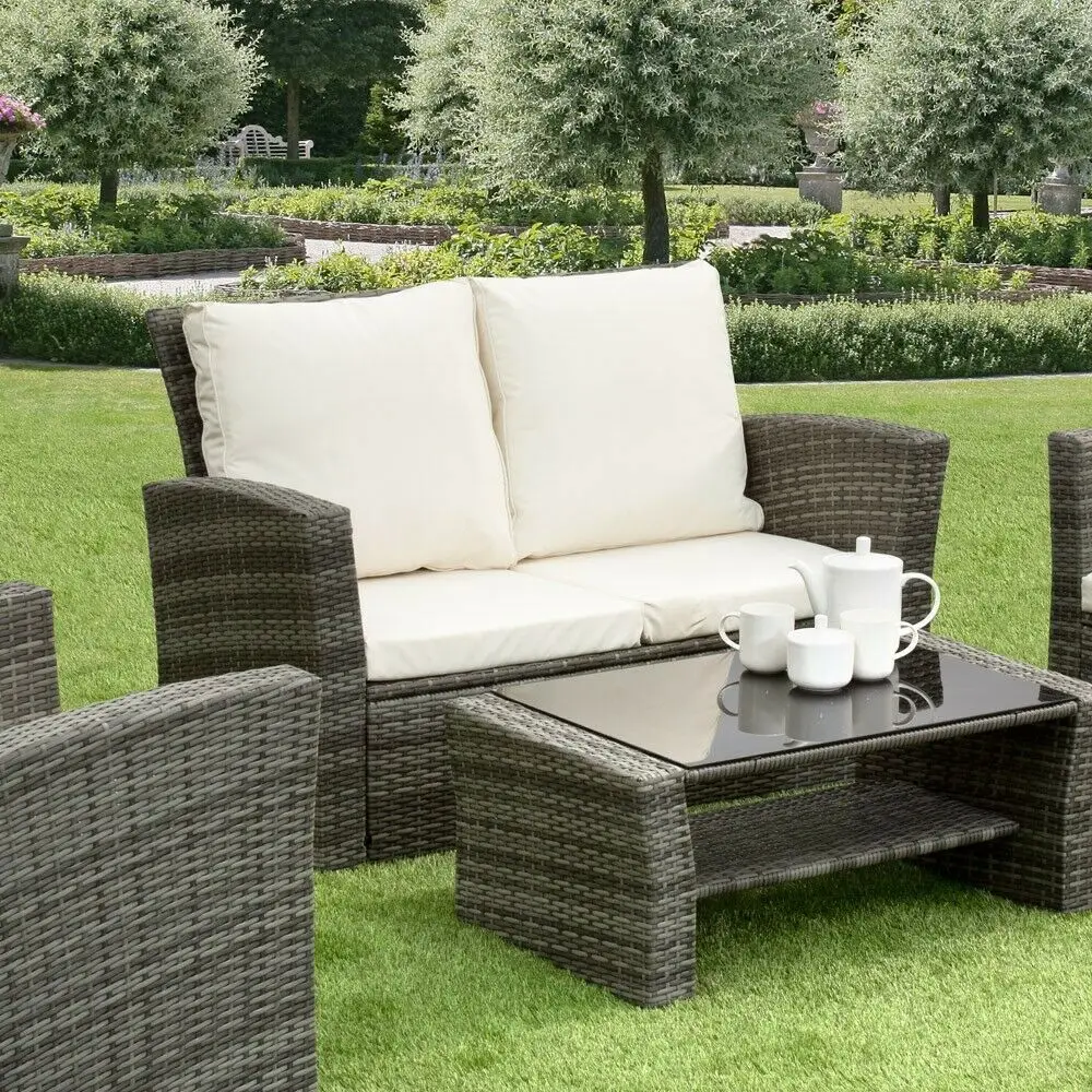 Outdoor PE Rattan Sofa Set Patio Wicker Garden Furniture Outdoor Furniture Garden Sets Plastic Resin Chair