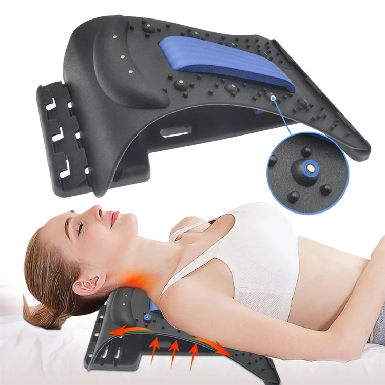Neck and Back Stretch Massage Magnetic Therapy Acupressure Stretcher Fitness Equipment Lumbar Cervical Spine Support pain Relief