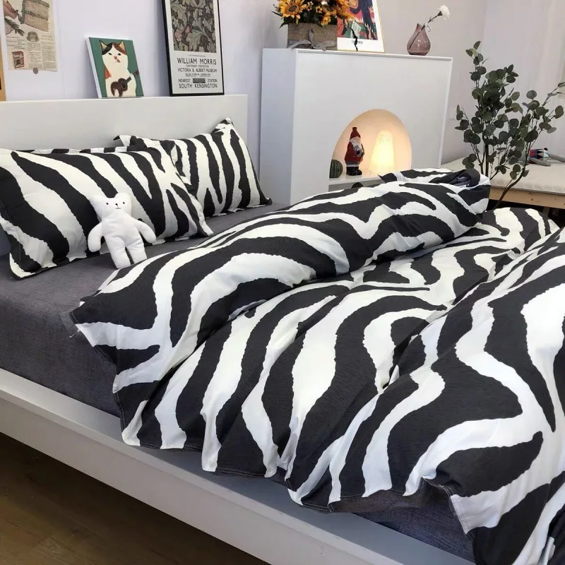 hot sell love Zebra Sexy and Fun Bed Sheet Soft and Smooth set linge de lit housse de couette en microfibrecotton bed sheets