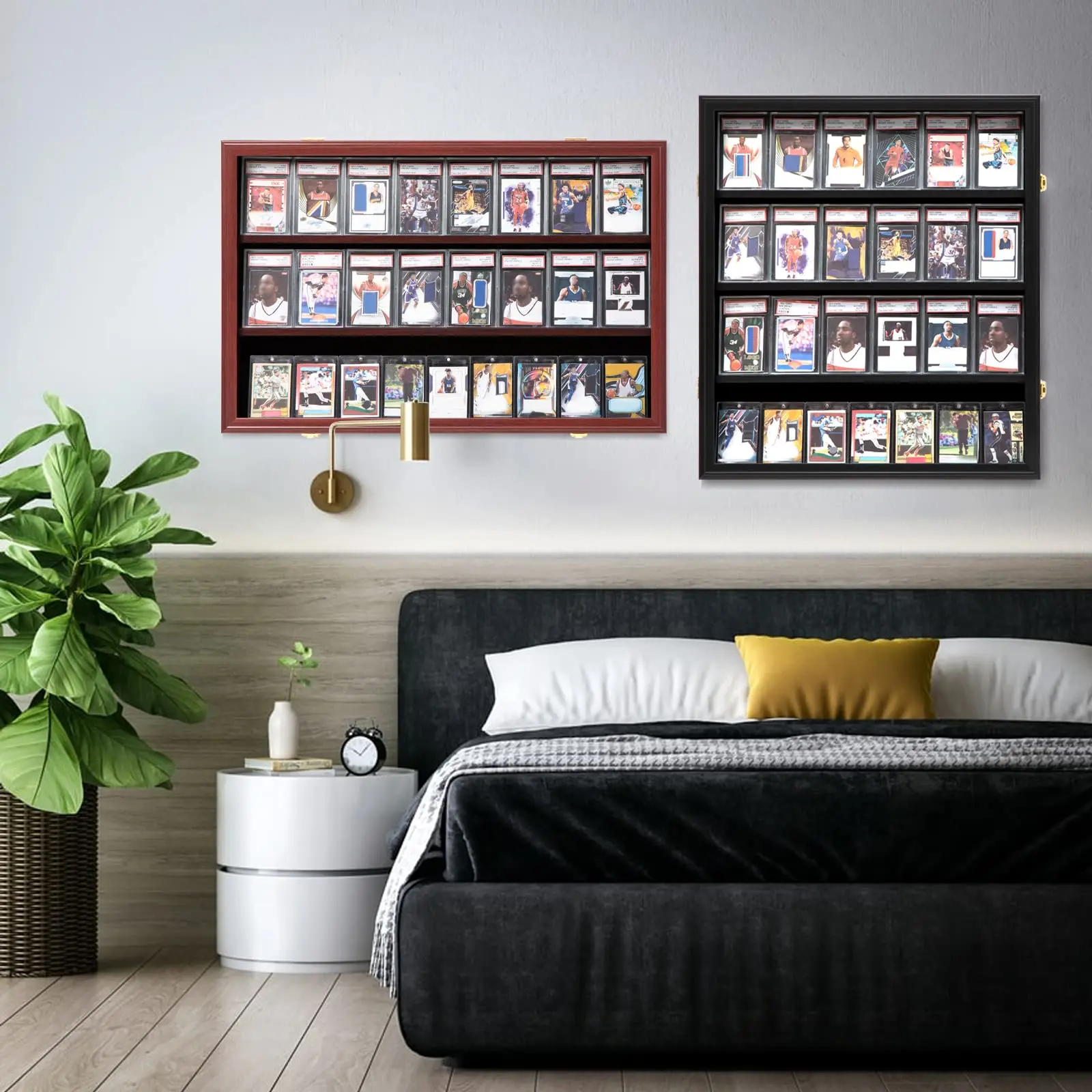 Baseball and Trading Card Display Case for Collectibles Graded Card Case Antifade UV Protection Fits 24 Pocket Demon Cards