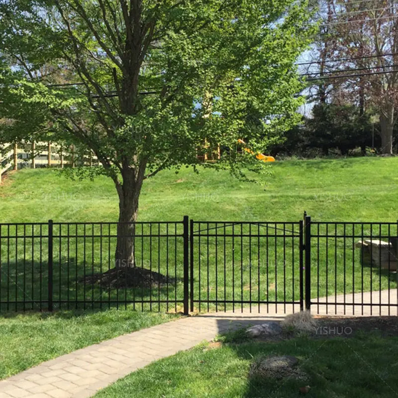 Hot selling dog proof wrought iron fence/12 Ft Black Fence Panels corten galvanized steel matting fence price