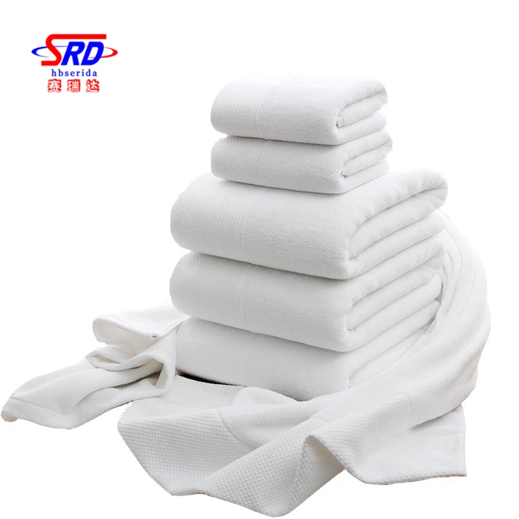 Luxury 5 Star Hotel Hand Face Bath Towel Bed Sheet 100% Cotton 21s Pool Microfiber White Bathroom Towel Embroidery Logo