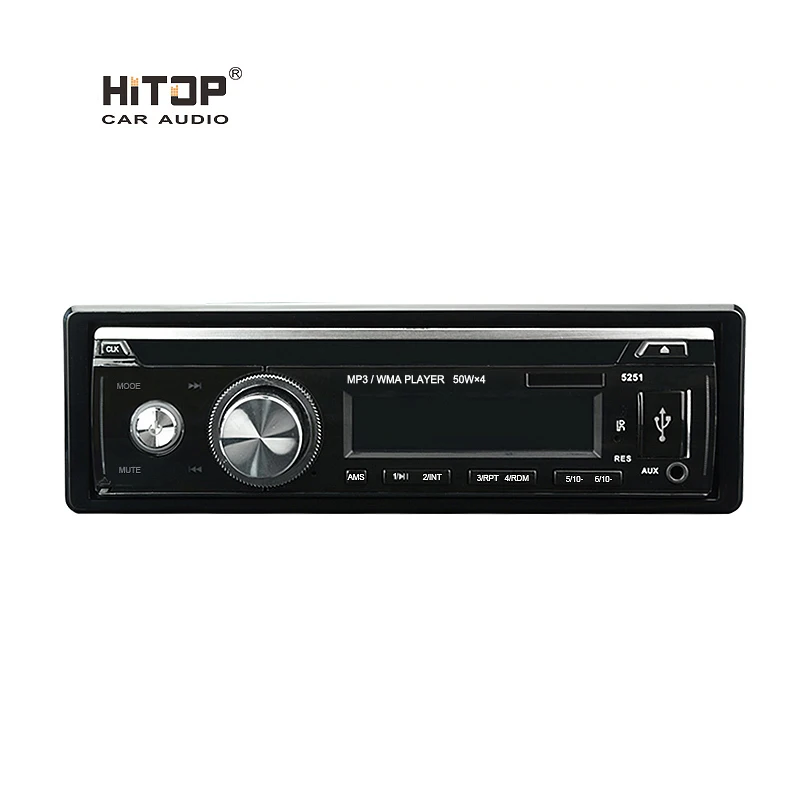 HT-5251 Новый дизайн! Автосигнализация с MP3 плеер универсальный Wi-Fi один Din синий зуб автомобильная стереосистема радио с AUX/USB/SD/MMC порт