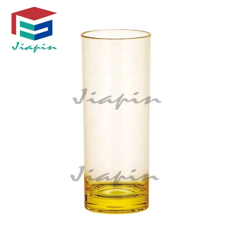 Restaurant Cups 12oz colorful unbreakable Plastic water glass plastic tumbler cup pc straight tumbler hill ball glass