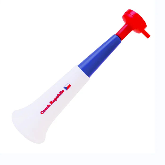 Europe Warehouse Stock Horn National Flag Color Hand Pump Air Horn Poland Plastic Fans Vuvuzela