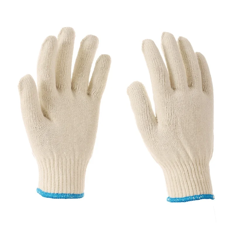 10 gauge Original White Pure Cotton Gauze Gloves 600g Protection Construction Factory Work Free regular size OEM Accepted