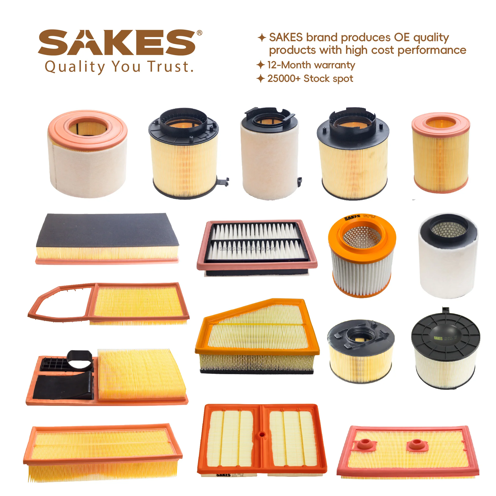 SAKES Auto Parts Repair Spare 04E 129 620 D Factory Wholesale High Quality Engine System Car Air Filter for V.W AUDl