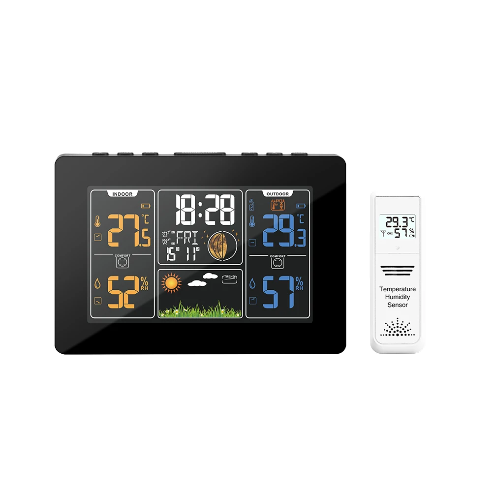 Household OEM Indoor Outdoor Temperature Humidity Weather Forecast Barometer  Wireless Weather Station
