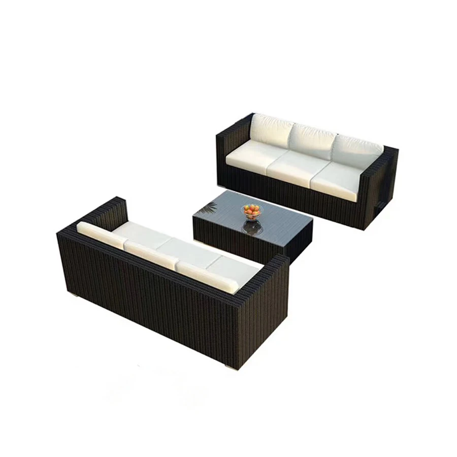 Unique Outdoor Natural Rattan And Bamboo Sofa For Home Bar Application Four Seater Patio Set
