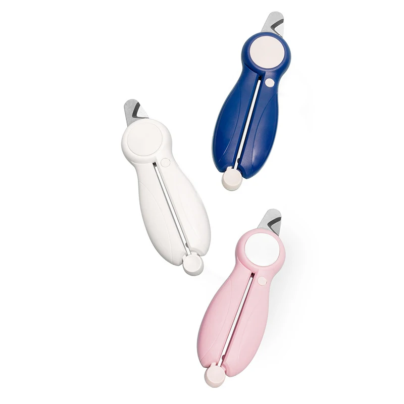 LED lights stainless steel pet nail clippers grinder With file