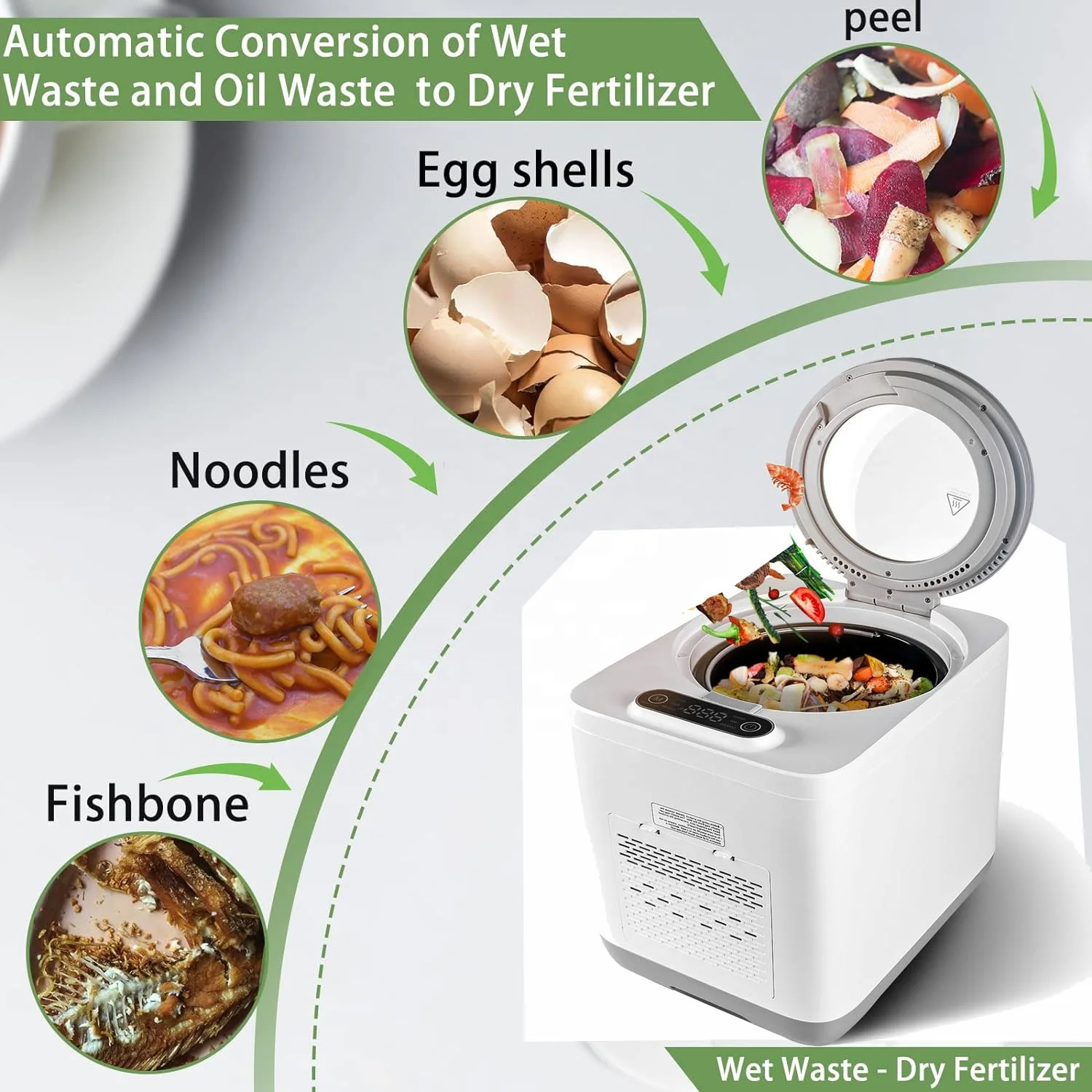 All-in-One Electric Kitchen Composting Unit - Dry and Crush Food Scraps Efficiently Factory wholesale customization OEM