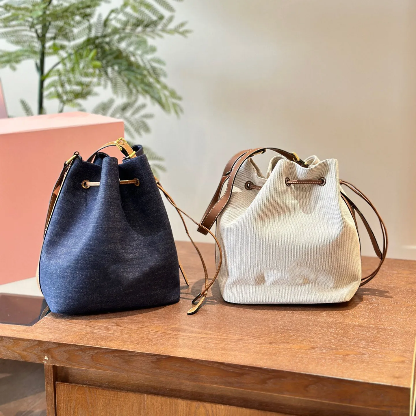 Designer Ladies Brand Luxury Women Bucket Hand Bags Custom Logo Purse Women Handbags Fashion Shoulder Canvas Bucket Bag