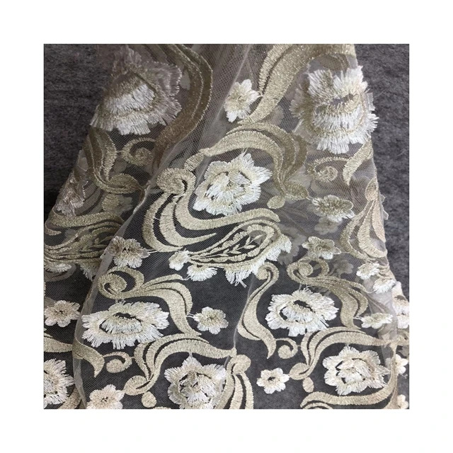 
2020 Rose pink 3D beaded lace fabric 3D embroidered lace fabric for african weddings 