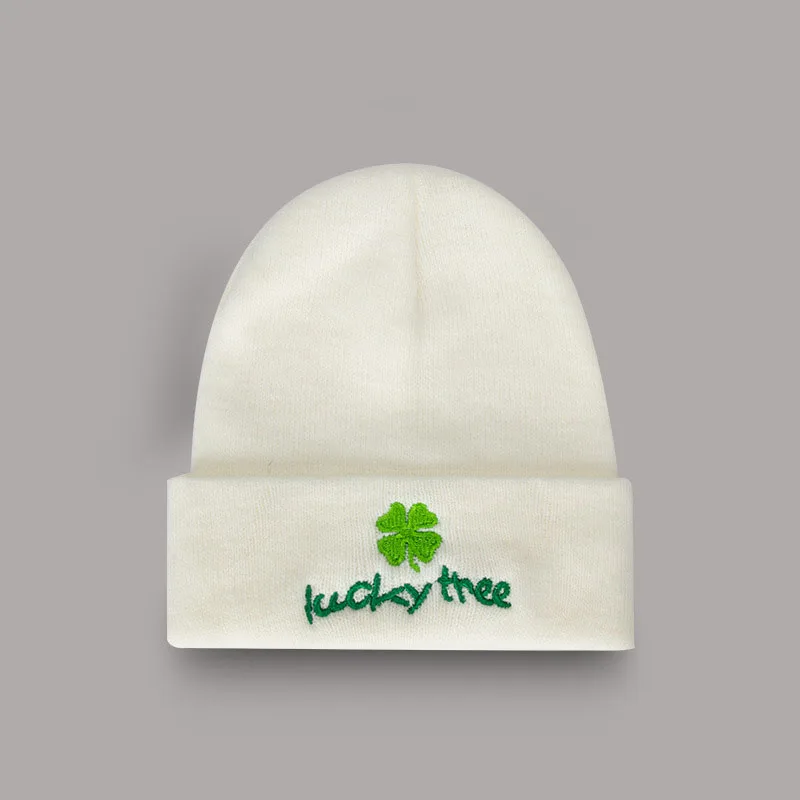 Cheap winter custom woven knitted clouchy dog wool unisex designer girl hats beanie fisherman custom logo cap for men women