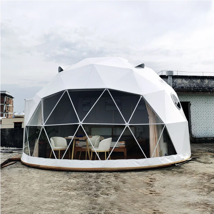 Custom 4m 5m 6m 10m 15m 20m Diameter Outdoor Hotel Dome House dome tent with bathroom geodesic dome tents glamping
