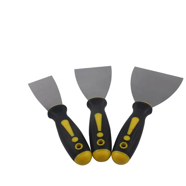 Factory direct sturdy scraper carbon steel rubber handle putty knife