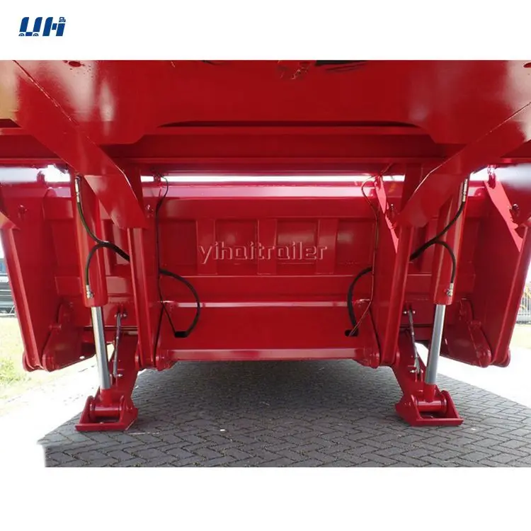 High Quality 2 3 4 Axle Hydraulic Gooseneck Low Bed Semi Trailer 70 80 90 Ton For Heavy Machinery Truck Trailers