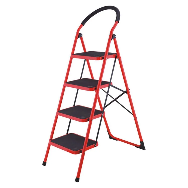 Wholesale Customization Household 2-5 Folding Step Ladder Aluminum Alloy Folding Ladder Portable Home Metal Ladder