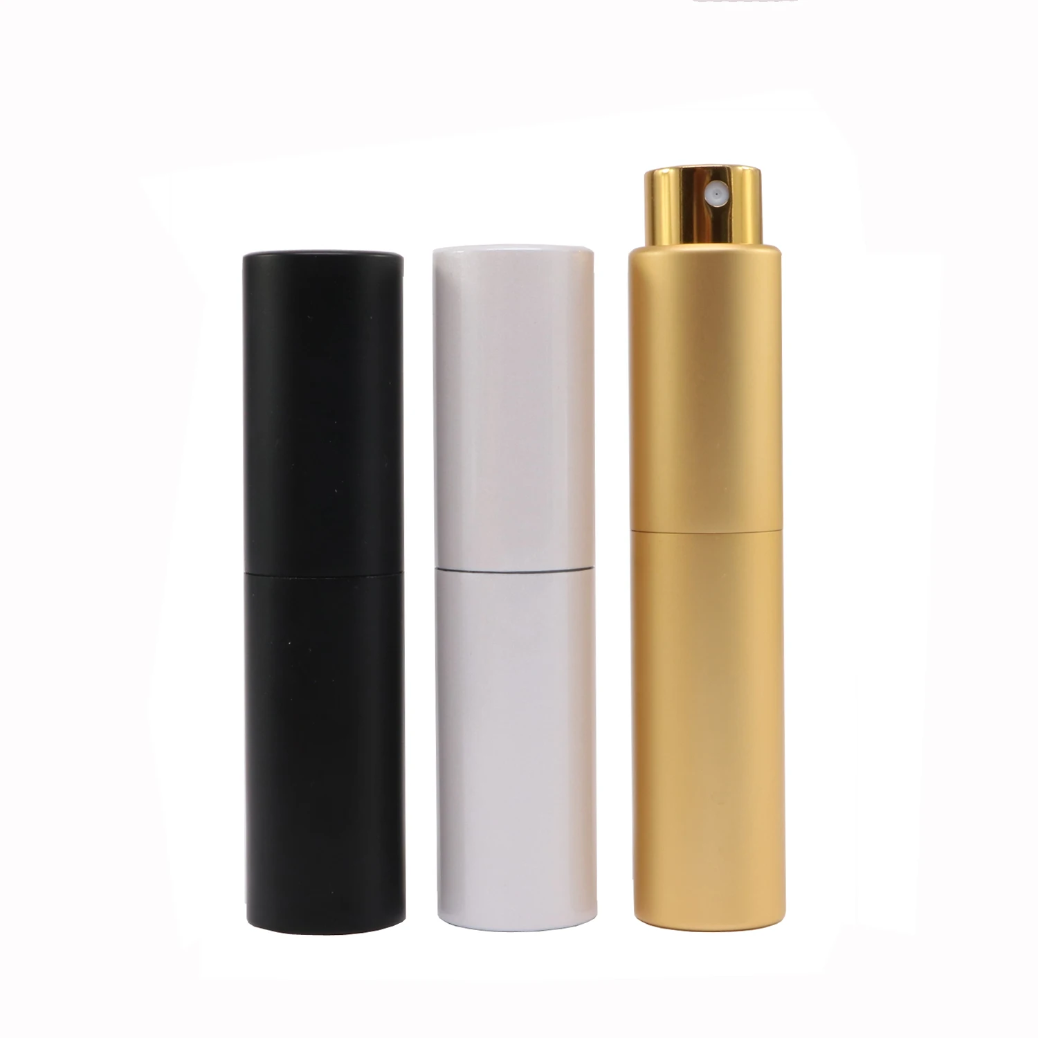 Wholesale Leak Proof 10ml Colored Aluminium Twist Perfume Spray Bottle