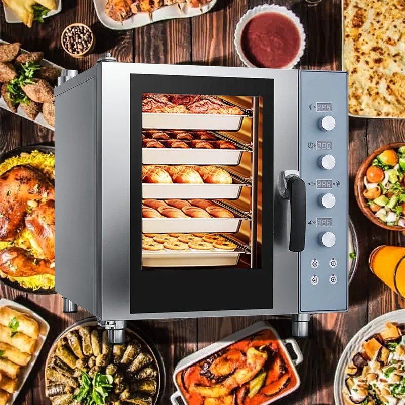 Commercial 5 layers Bakery Oven Equipment Industrial Gas/Electric Convection Combi Oven Baking Baked Chicken with Steam