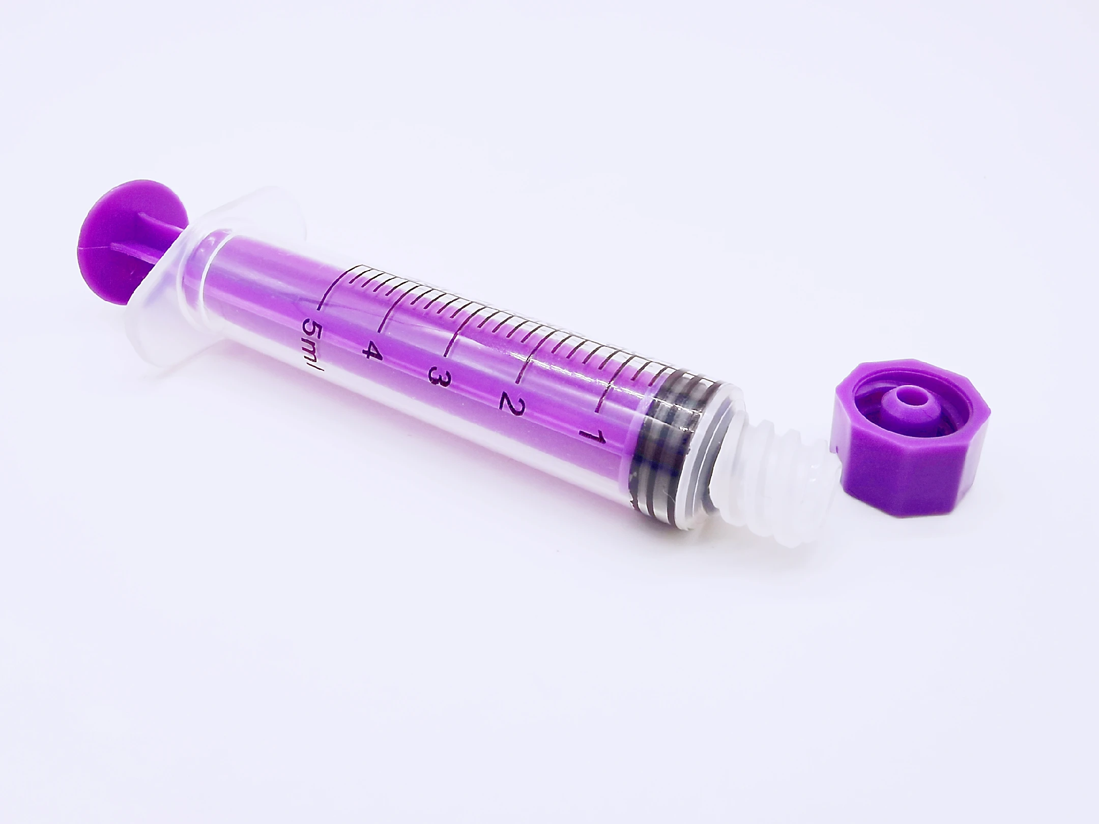 5ml luer lock syringe with cap/5ml oral syringe