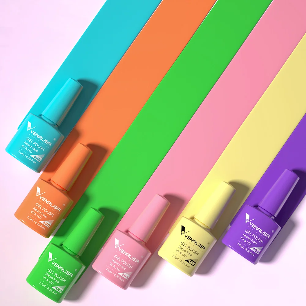 2022 Newest Venalisa VIP4 Kit Hema Free Acrylic Nail Gel Polish UV Gel Whole Set 60 Color Gel Nail Polish Private label Enamels