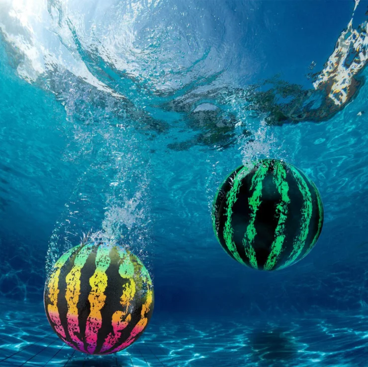 Water filled inflatable beach ball