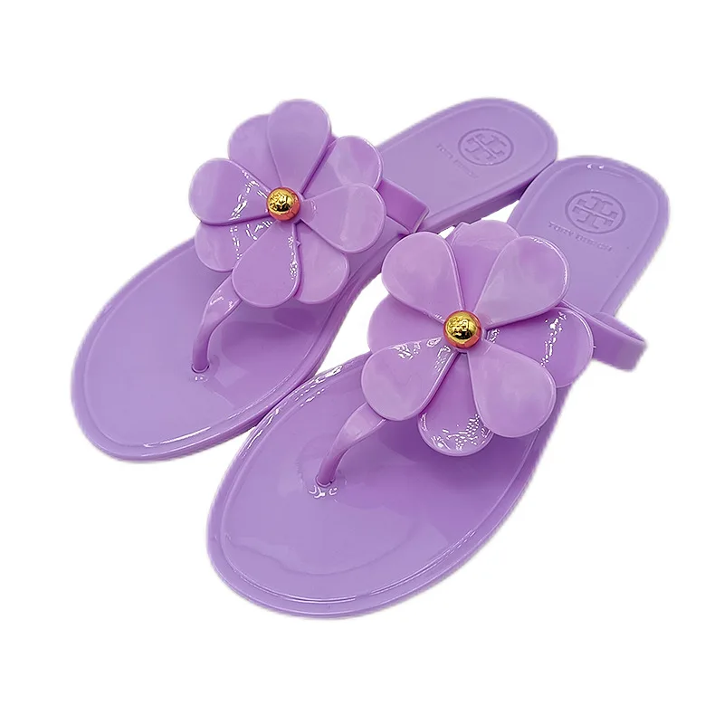 Новинка 2023, летние шлепанцы, женские прозрачные Шлепанцы из ПВХ с кристаллами, сандалии-желе на плоской подошве