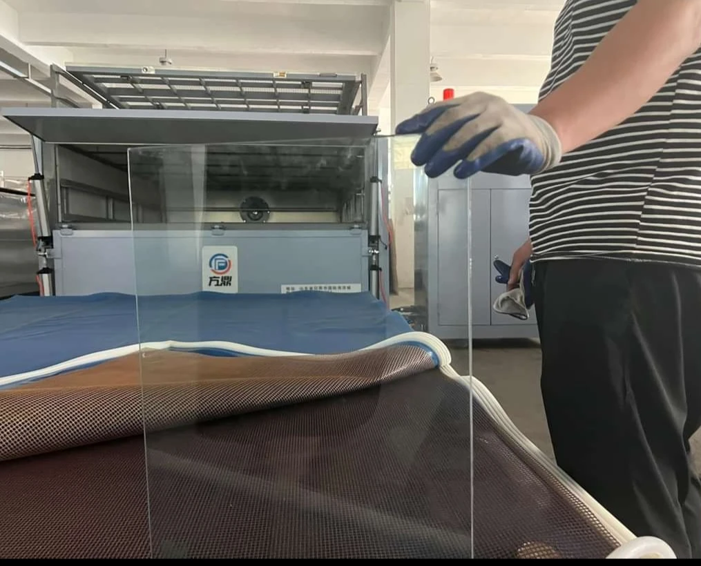 4 layers 2 heating chambers EVA  glass laminating machine