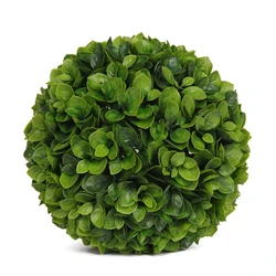 Wholesale Plastic Hanging Green Grass Ball Boxwood Topiary Artificial Plant Grass Ball For Outdoor Decor