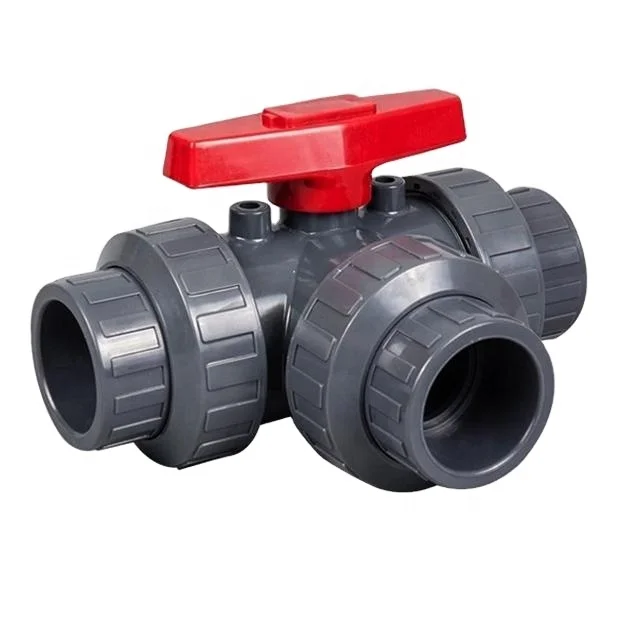 Hot sale discount factory price 3 way upvc triple union ball valve for chemical industry