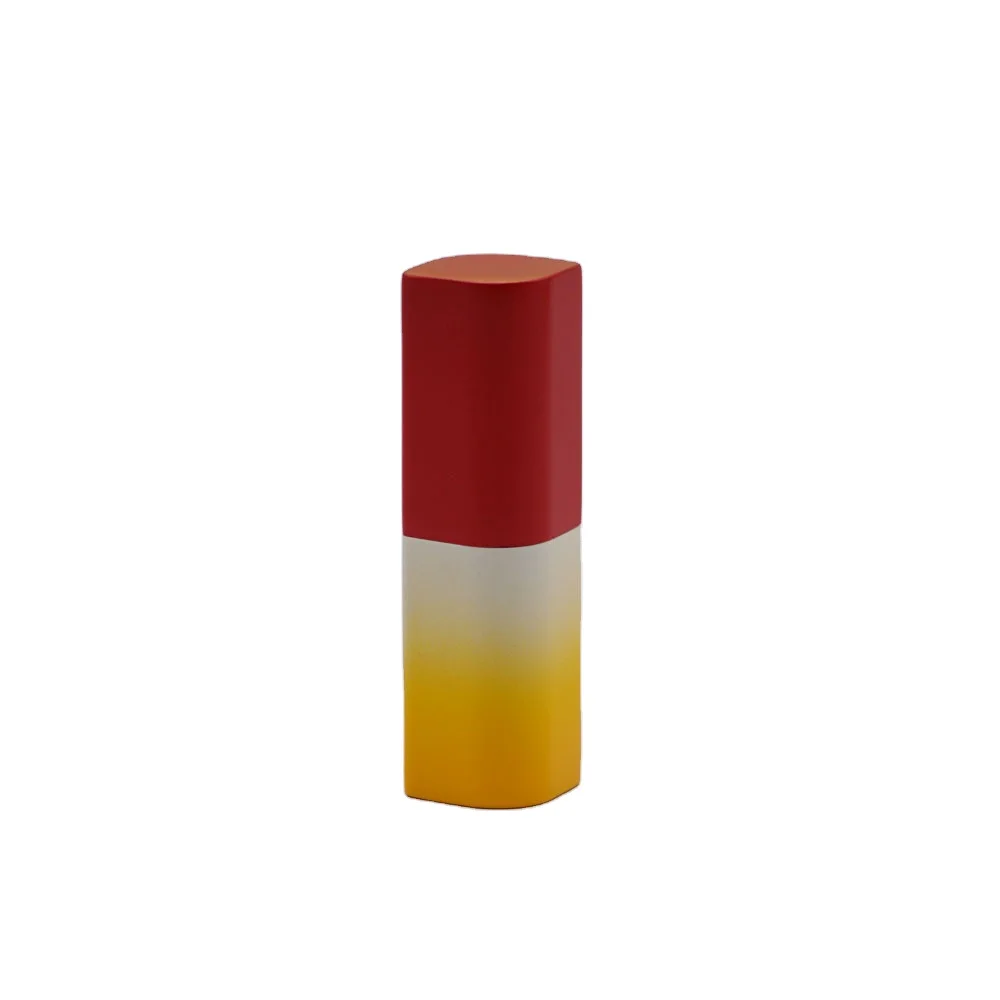 Rhombus Shape Color Spraying Metal Lipstick Tube Aluminum Tube