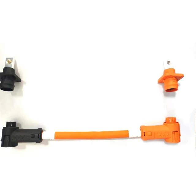 Energy Storage High Current 50mm2 Power Cable 8mm 1pin Angled Plug Ev Dc Charger Connector