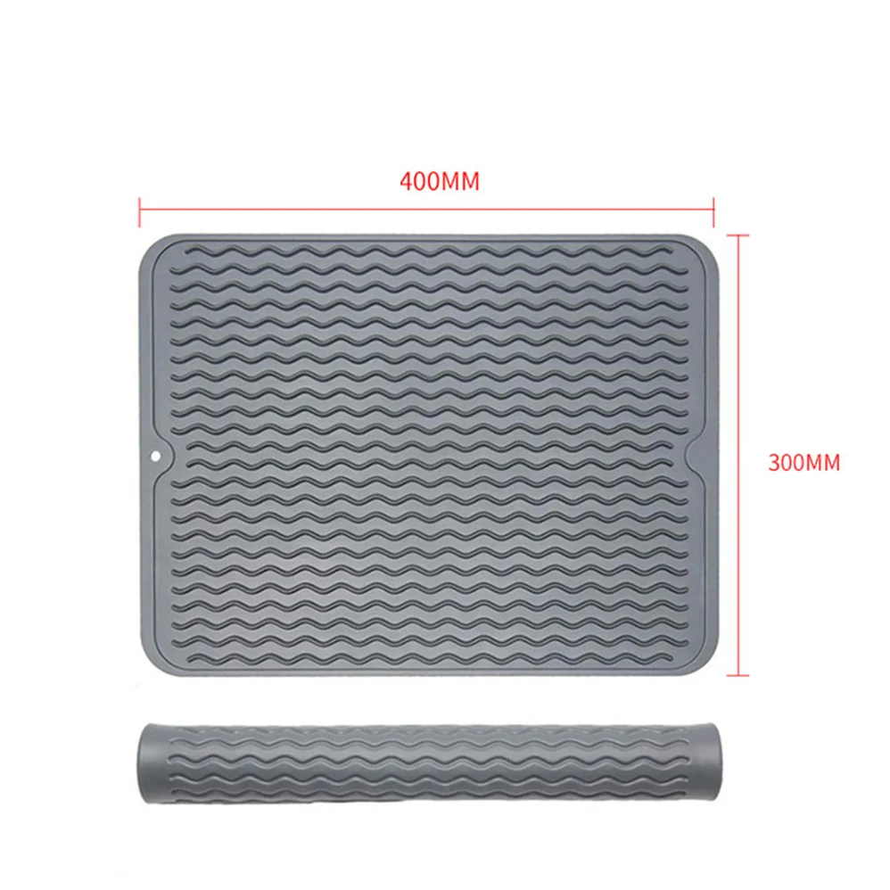 multiple heat resistant Food Grade quick antislip bath microfiber deep silicone dish dryer drying mat for kitchen counter