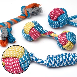 
2021 amazon wholesale chew durable donut cute small large rope new type soft interactive training cotton eco friendly dog toys 