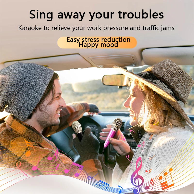 New multifunctional car with karaoke car mobile phone charger USB with digital display car Bluetooth