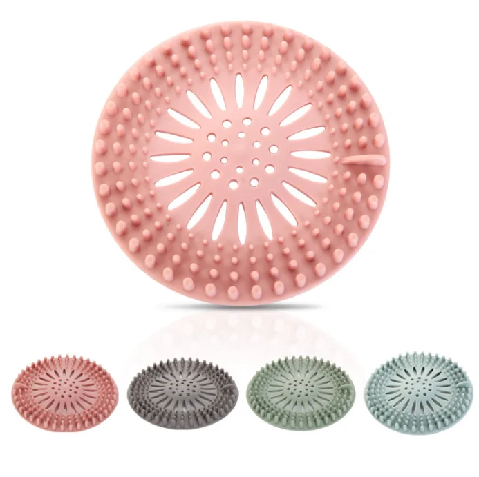 Silicone hair conditioner filter hair plug sink shower drain cover filter floor drain