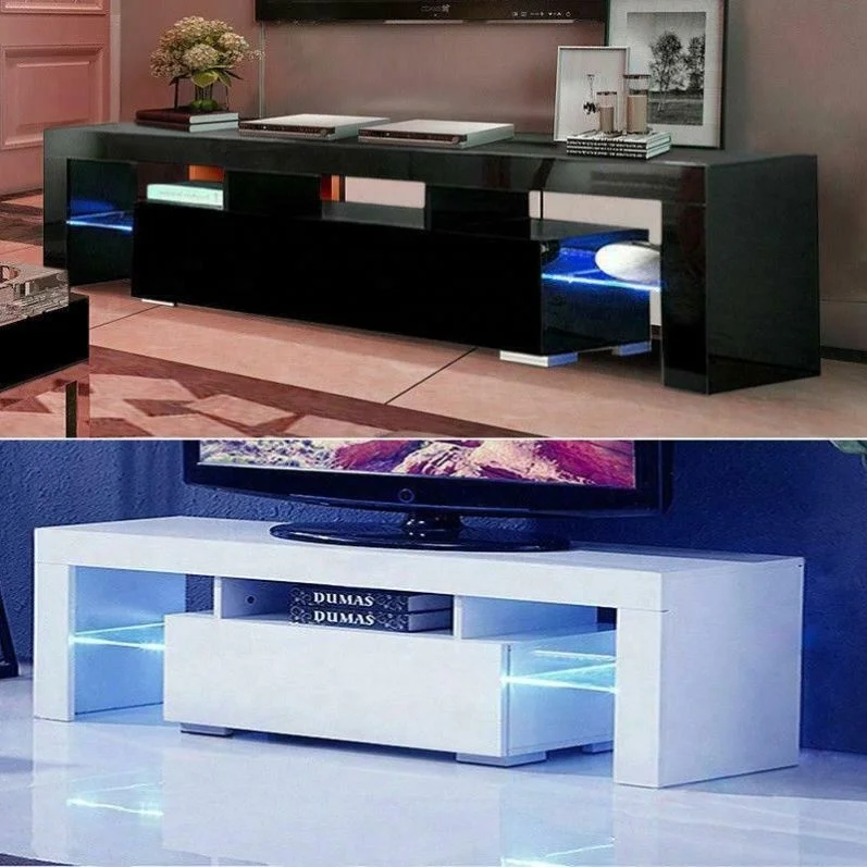 Modern Glass TV Stands Home Furniture Rattan Cabinet Luxury Storage Floor Cabinet Living Room Sets