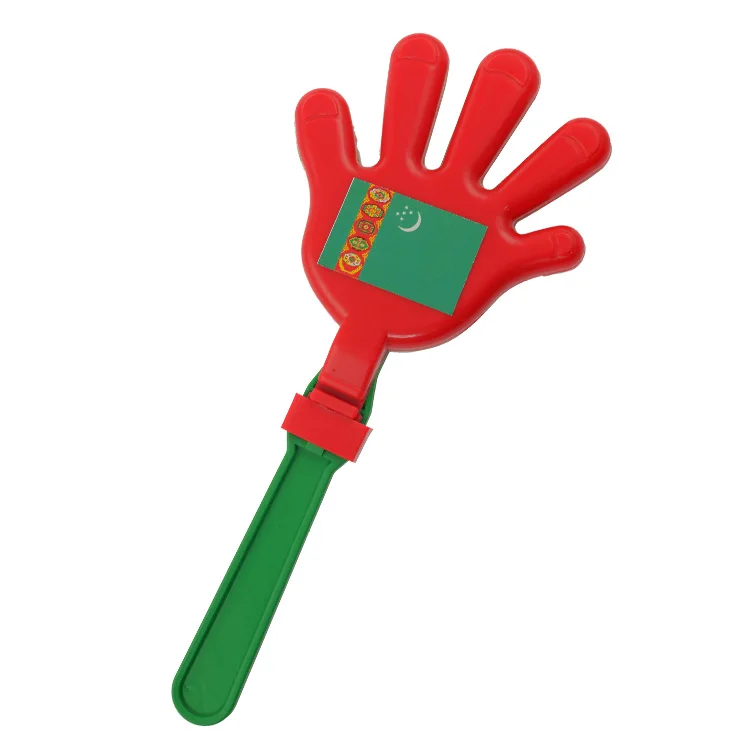 China Factory OEM logo sport fans cheering hand clapper toy plastic PP hand clappers