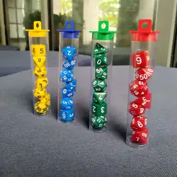 Custom High-end Quality Dice Game With Colored Dots Dice and Tube