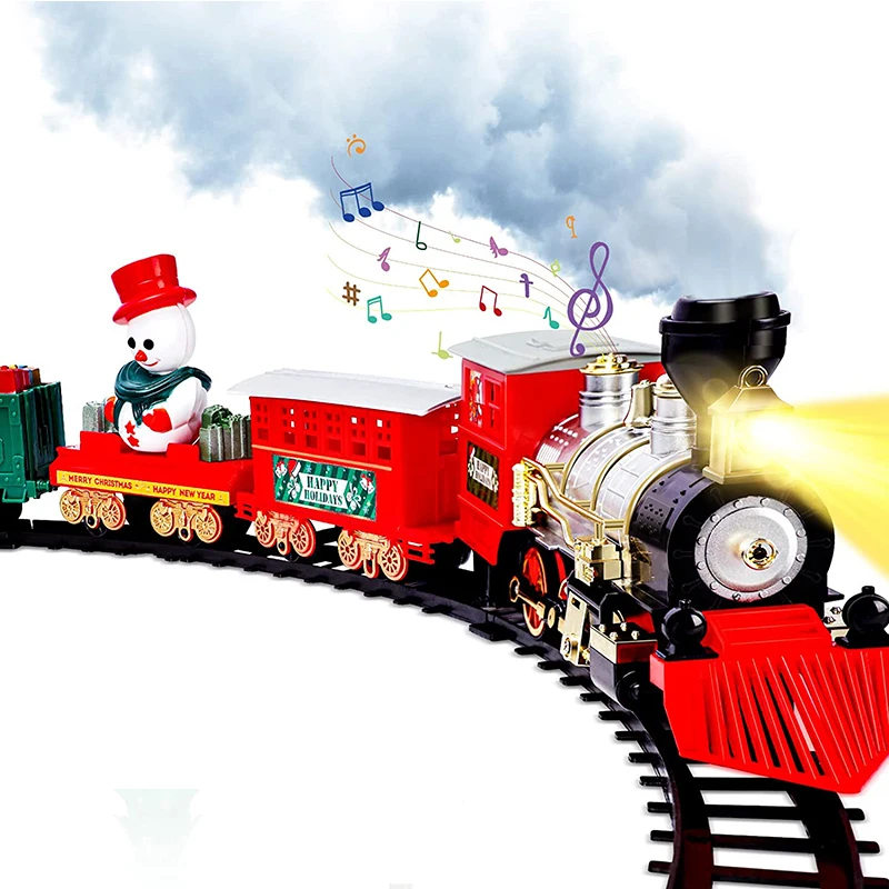 Merry Christmas!!Diy assemble 39 pcs Xmas battery operated train set with Christmas sounds HN819944