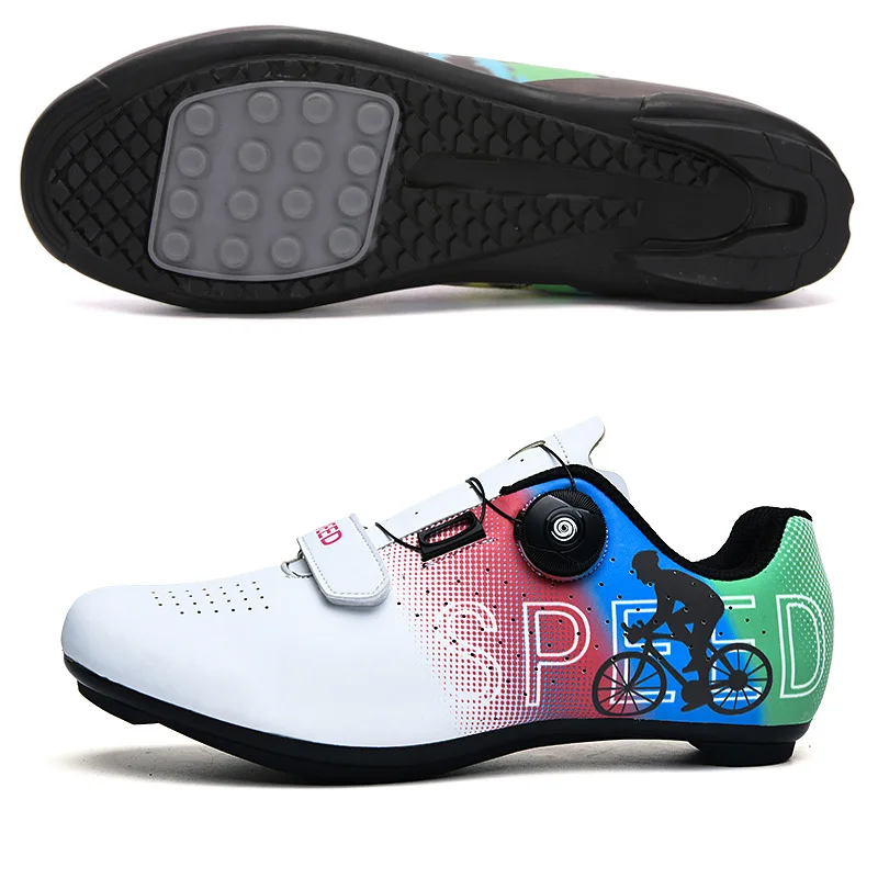 Spring new cycling shoes men and women cycling rubber breathable racing cycling shoes