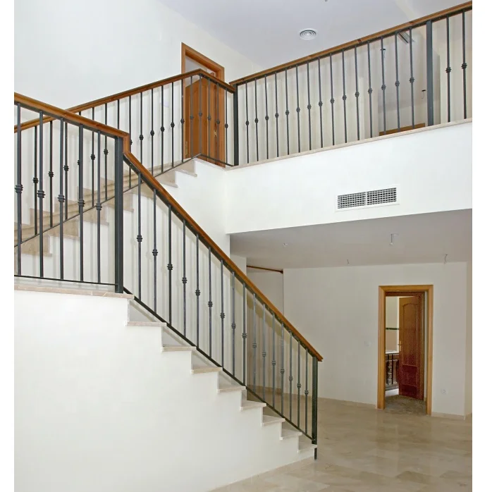 Top-selling artistic iron stair handrail,cast iron handrail