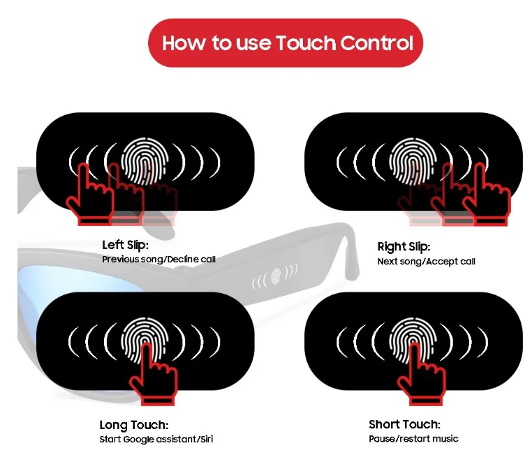 
2021 New Arrivals Audio Music Wireless Glasses Bone Conduction Sunglasses with Headphone 