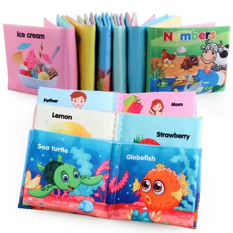 Jumon Custom Soft Baby Books 3D Touch Feel High Contrast Cloth Book Sensory Early Learning Stroller Toys for Infant Toddler Toy
