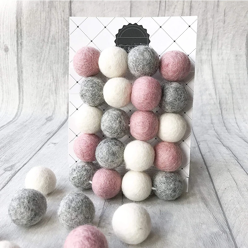 100% New Zealand wool Felt Ball Pom Pom Garland, Nursery and Home Decor