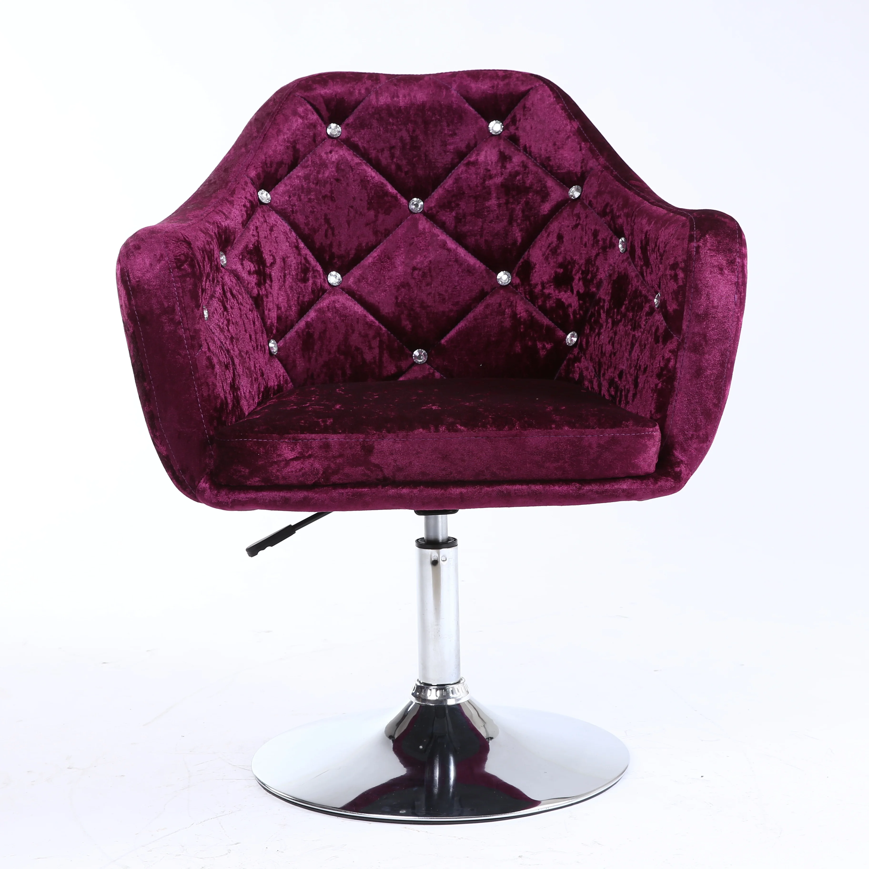 Living Room Furniture Purple Velvet Swivel Chair For Living Room