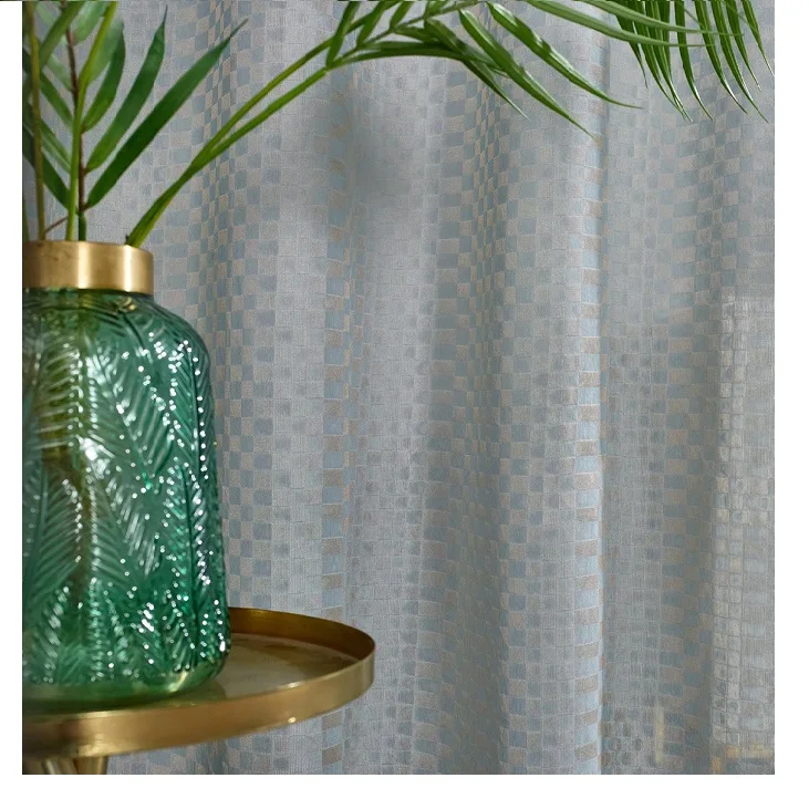 Новейшие текстильные прозрачные Занавески из полиэстера для гостиной класса люкс