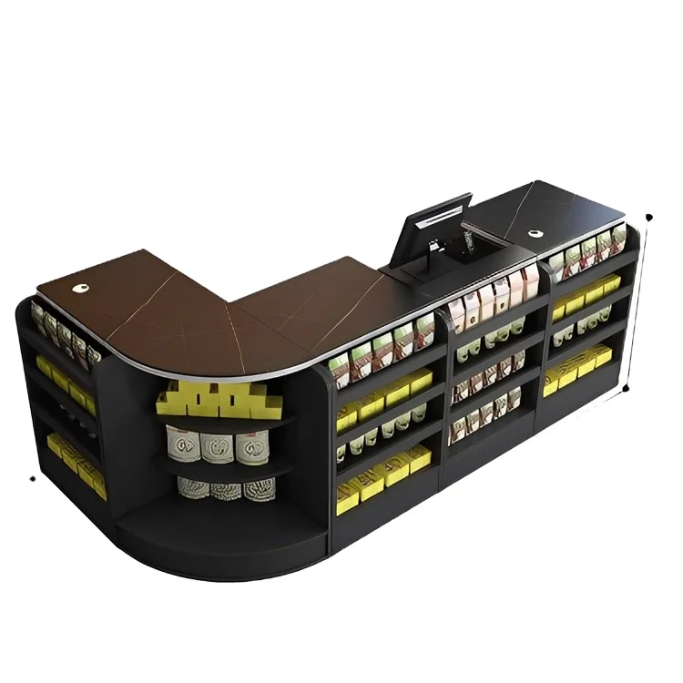 Высококачественный новый дизайн многофункциональный розничный магазин супермаркет деревянный кассовый стол